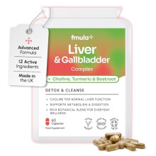 Liver Detox & Gallbladder Cleanse Supplement - Natural Liver Cleanse Detox and Repair Complex with Choline, Turmeric, Beetroot, Garlic, NAC & Alpha
