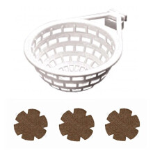 Moondown Farm 10cm White Nesting Pan Plastic and Jute Liner (Pack of 10)