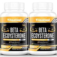 Beta Ecdysterone Supplement 1200mg | Increases Lean Muscle Mass, Exercise Performance, Strength and Protein Synthesis, 98% Maximum Purity Formulated