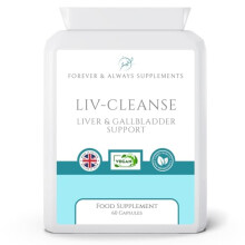 Liv-Cleanse - Liver Cleanse Detox & Repair Supplements - 1 Months Supply Liver & Gallbladder Health Support Complex containing Choline, Turmeric,