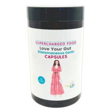 Love Your Gut Diatomaceous Earth Capsules – 120 Pills – Pure Food Grade Silica for Gut Cleanse & Detox – High in Iron for Energy & Tiredness –