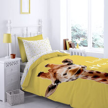 Catherine Lansfield Giraffe Bed Linen 135 x 200 + 80 x 80 cm
