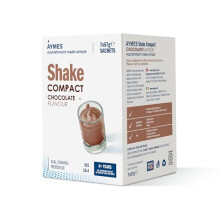 AYMES - Shake Compact - 42 Servings - Low Volume Nutritional Powder - Chocolate - Milkshake-Style Drink Mix - Gluten Free & Vegetarian - Suitable for