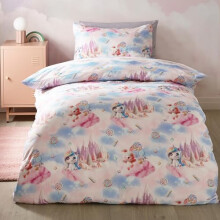 Catherine Lansfield Candy Unicorn So Soft Reversible Single Duvet Cover Set with Pillowcase Pink