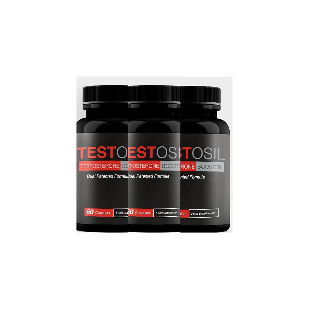 Edita Supplements Testosil Testosterone Booster Capsules, Dual Patented Formula, 180 Capsules