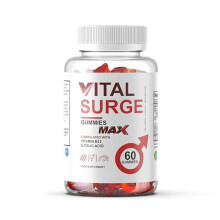 Vital Surge MAX Testo Gummies for Men - 60 Gummies, Natural Male Wellness Support with Apple Cider Vinegar, Herbal Blend & Vitamins, Vegan, Made in