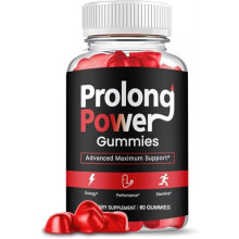 Prolong Power Gummies for Men, Max Strength Male Performance Formula - Powerful Natural Ingredients - New & Sealed - 60 Gummies