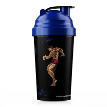 Player Ammo X BAKI | Officially Licensed Limited Edition 600ml Full-Colour Shaker | Made in the UK | BPA-Free Mixer Bottle with Mesh System for Smooth