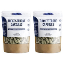 Turkesterone Twin Pack (2 x 60 Capsules) | Muscle Recovery and Muscle Growth Supplement | Max Strength 1000mg Per Serving | 120 Capsules
