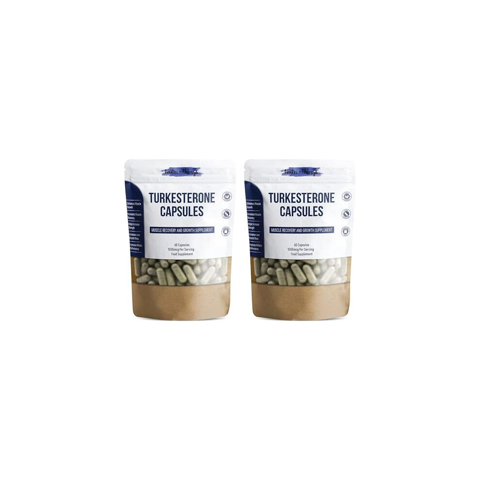 Nutri-Things Turkesterone Twin Pack (2 X 60 Capsules) | Muscle Recovery And Muscle Growth Supplement | Max Strength 1000Mg Per Serving | 120 Capsules