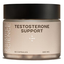 Simple Science Testosterone Support for Men | Ashwagandha, Boron, Fenugreek, Zinc, D Aspartic Acid | 60 Capsules | High Strength & Lab Tested | Made
