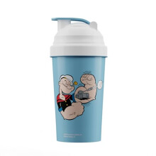 Player Ammo X POPEYE | Officially Licensed Limited Edition 600ml Full-Colour Shaker | Made in the UK | BPA-Free Mixer Bottle with Mesh System for