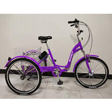 SCOUT Electric tricycle, 24" wheels, folding frame, 6-speed, 14Ah, 250w motor, LCD screen (Matte Purple)