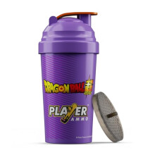 Player Ammo X DRAGON BALL Z DBZ | Officially Licensed Limited Edition 600ml Full-Colour Shaker | Made in the UK | BPA-Free Mixer Bottle with Mesh