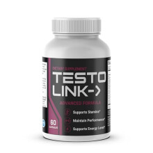 TestoLink Testosterone Support – 60 Capsules – Natural Testosterone Booster for Men – Energy, Strength, Stamina & Muscle Health – Vitality &