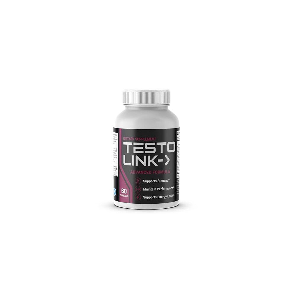 Supplement Heaven Testolink Testosterone Support Â 60 Capsules Â Natural Testosterone Booster For Men Â Energy, Strength, Stamina & Muscle Health Â Vitality &