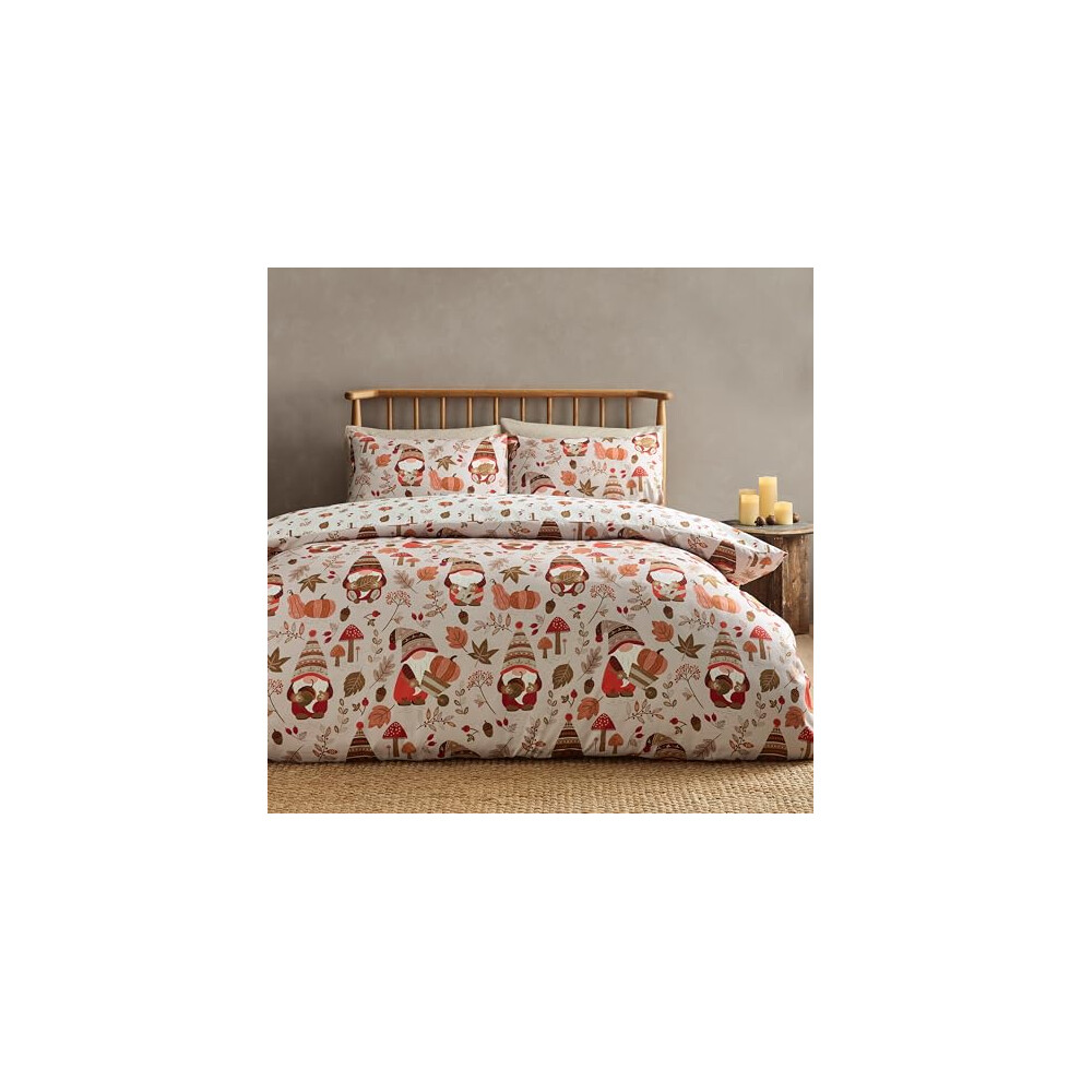 Catherine Lansfield Woodland Gonks Duvet Cover Set in Natural | Size: Single - Image 6