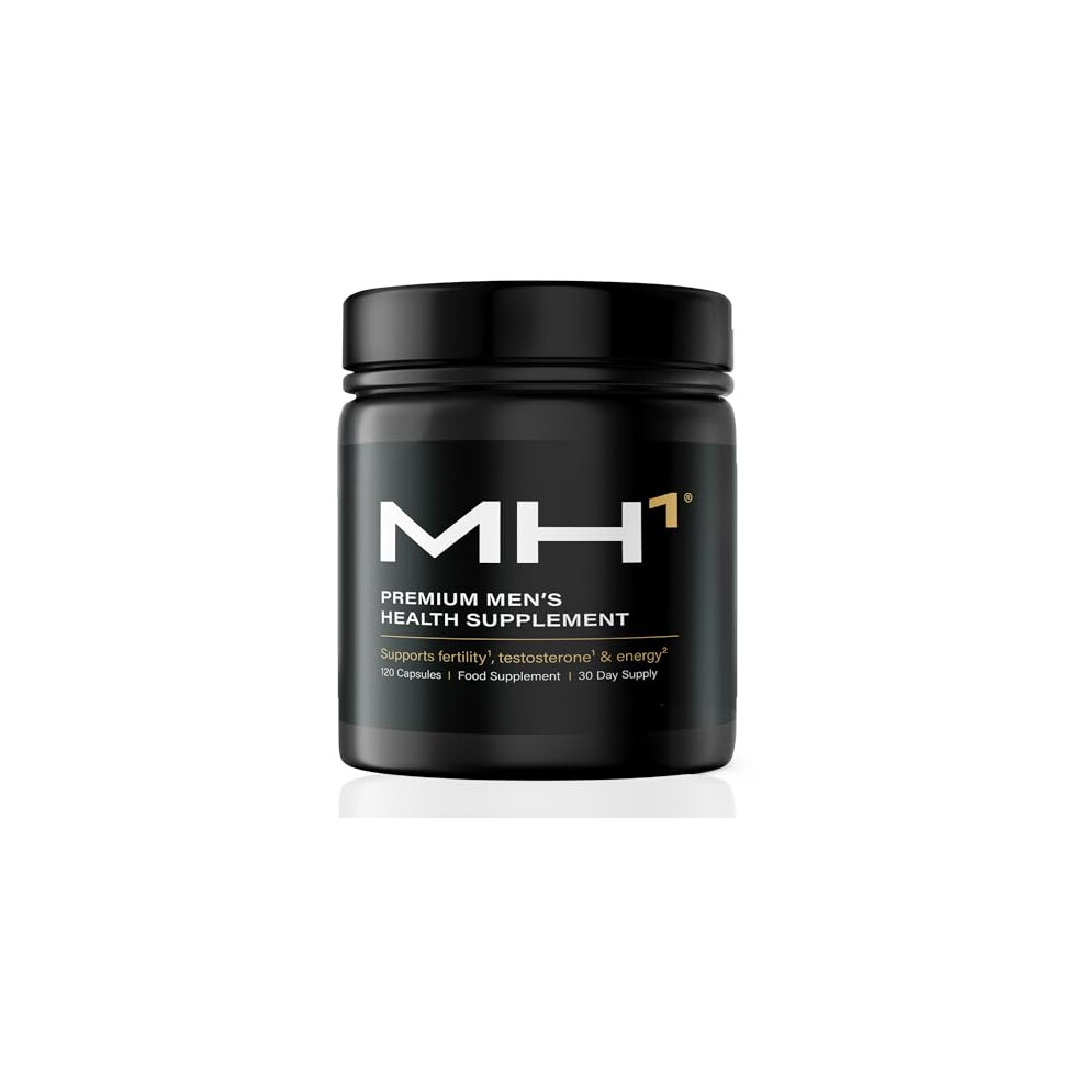 Mh1 Male Fertility & Conception Supplement With Probiotic | Ashwagandha, Zinc, D-Aspartic Acid, Maca & L Reuteri | Testosterone Support | 120 Vegan