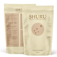 Shuru Pea Protein Breakfast Shake, High Protein Morning Shake with Creatine and Natural Caffeine, 15 Vitamins and Minerals, 21g Protein, Low Sugar,