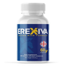 EREXIVA Active Man Formula – Men's Food Supplement with Zinc, Fenugreek, Maca Root, Korean Panax Ginseng, Tribulus & Ginger Extract – 60 Capsules