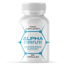 Alpha Drive Food Supplement – 60 Capsules – Performance Support Formula with Zinc, Maca, Fenugreek & Ginseng – Daily Male Vitality & Energy