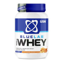 USN Blue Lab Whey Protein Powder: Caramel Popcorn - Whey Protein 908g - Post-Workout - Whey Isolate - Muscle Building Powder Supplement With Added