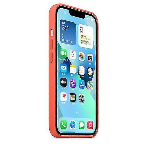 (Nectarine) Étui en silicone compatible MagSafe pour iPhone 13 Mini 2