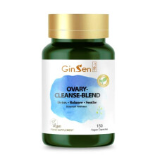 GinSen Ovary Cleanse Blend, Regular Ovulation Support, Natural Detox & Rejuvenate Supplement, Balance Hormones, Women Fertility Wellbeing, 150