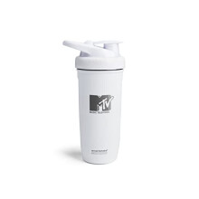 Smartshake Reforce Stainless Steel MTV LOGO Shaker Bottle (900 ML /30oz) | Light Weight Resistance Sports Shaker Bottle with a Soft Lid | Leakproof