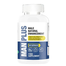 Man Plus Male Natural Enhancement - 60 Capsules - Natural Ingredients - Male Energy & Stamina Endurance Booster