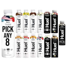 Huel PICK ANY 8 Ready To Drink Nutritionally Complete Meal from 8+ Flavours Inc.Chocolate, Banana, Vanilla, Berry, Salted Caramel, Iced Coffee