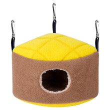 Parrot Nest Plush Snuggle Bird Warm Hammock Small Pet Winter Bed With Metal Hanging Hooks For Cockatiels Lovebirds Parrot Snuggle Tents And Huts