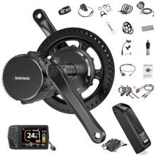 BAFANG BBS01B Mid Drive Kit 250W 36V Electric Bicycle Conversion Kit with EKD01 Bluetooth Ebike Display & 36V 13Ah Ebike Battery, for 68mm Bottom