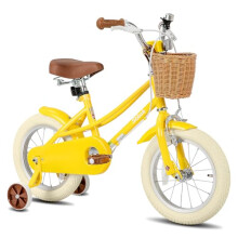 STITCH 12 inch Kids Bike for 2-4 Years Girls, 12 Inch Girls Bike with Stabilisers & Basket,Yellow