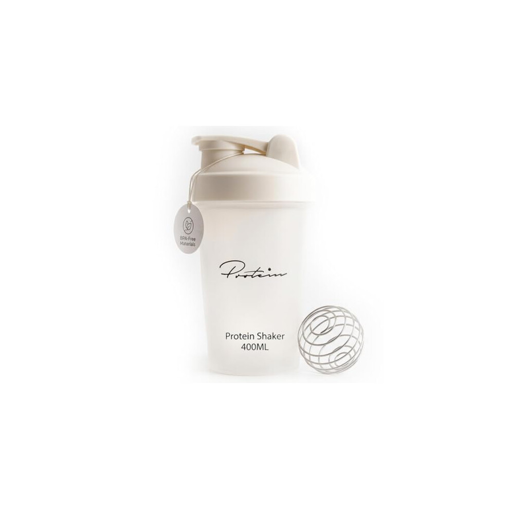 Protein.com Protein Shaker In Clear/White, 400ml - Image 3