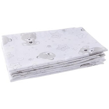 Italbaby 3 Piece Fantasy Cot Sheet, Grey