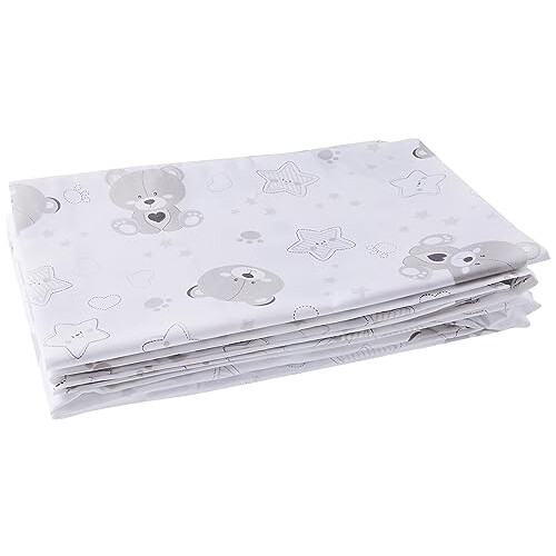Italbaby 3 Piece Fantasy Cot Sheet, Grey