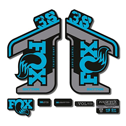 STAR SAM Stickers Compatible with Fox 38 Rhythm 2021 Light Blue 1 cm