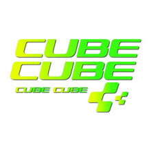 Cube x6 Frame Bike Compatible Stickers Gradient