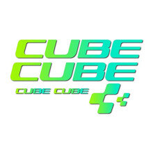 Cube x6 Frame Bike Compatible Stickers Gradient