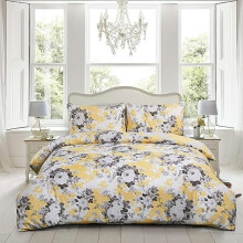 4 Pcs Complete Bedding Set Duvet Cover Fitted Sheet Pillowcase (Vintage Gold, Super King)