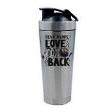 Getagift Personalised Dear Daddy, Love You to The Moon and Back, Dad, Godfather-ANY NAME/IMAGE, Father’s Day, Birthday Present 500ml Aluminium