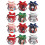 12pcs Christmas Gift Box Hexagon Paper Box Gift Packaging Box Candy Box Gift Container Random Style 2