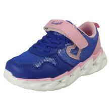 (Navy, UK 10 Child) Girls Pineapple Casual Light Up Trainers H2692