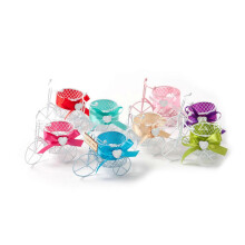 (A) 10 PCS Candy Box Wedding Box Gift Boxes Wedding Supplies Heart Carriage/Tricycle Shape Romantic Sweets Box Iron Material Multicolor