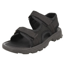 (Black, UK 8 Child) Boys Spot On Adjustable Sandals N0073