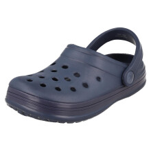 (Navy, UK 9 Child) Childrens Unisex Spot On Slingback Clogs X3021