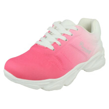 (Pink, UK 13 Child) Girls Pineapple Casual Comfy Lace Up Trainers H2656