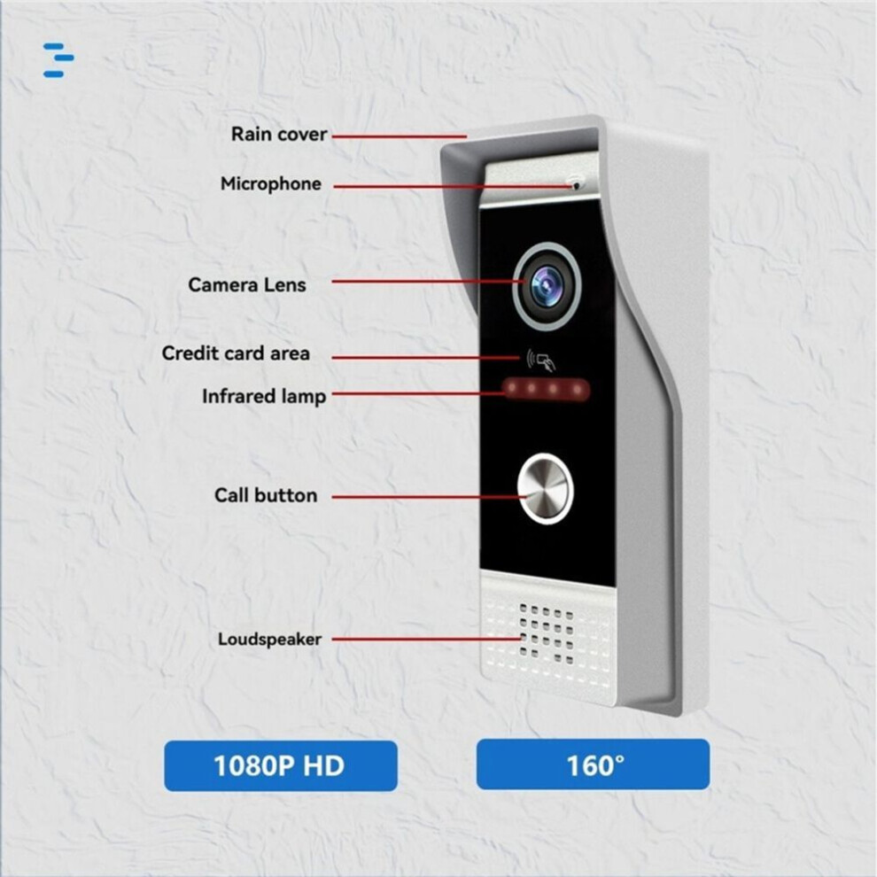 Tuya Wifi Video Doorbell Intercom System With 10Inch Touch Monitor Sec 8798336881258