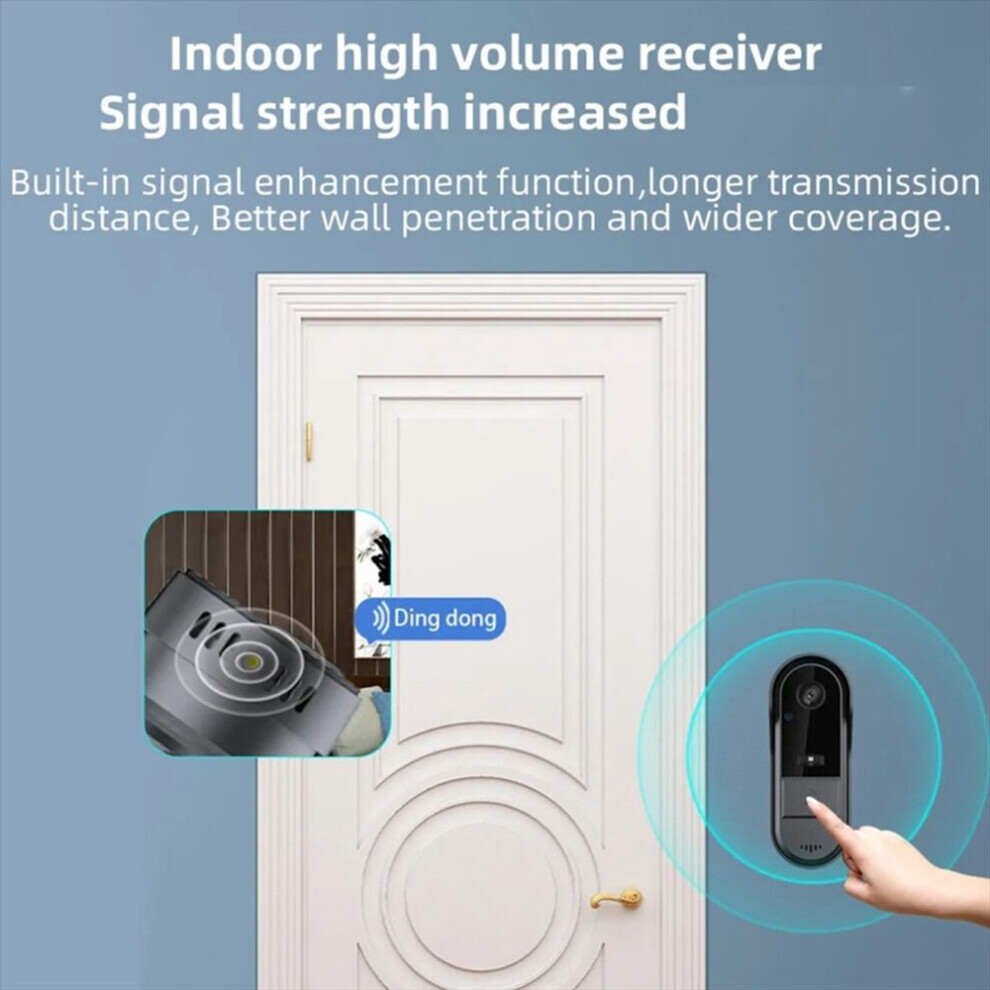 Wireless Video Doorbell Camera With Chime Intelligent Bell Intercom Ni 1034091750529